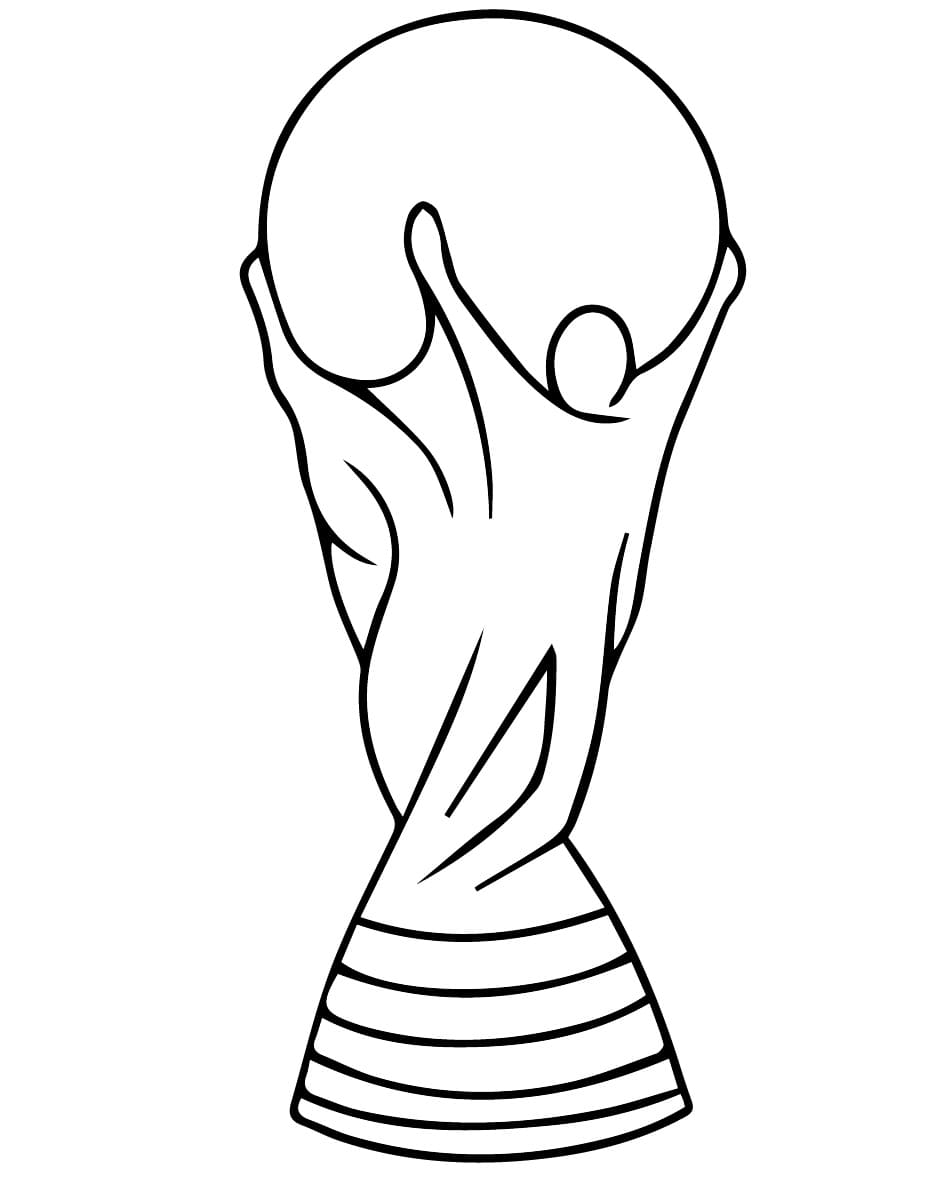 Desenho deTaça da Copa Fácil para colorir