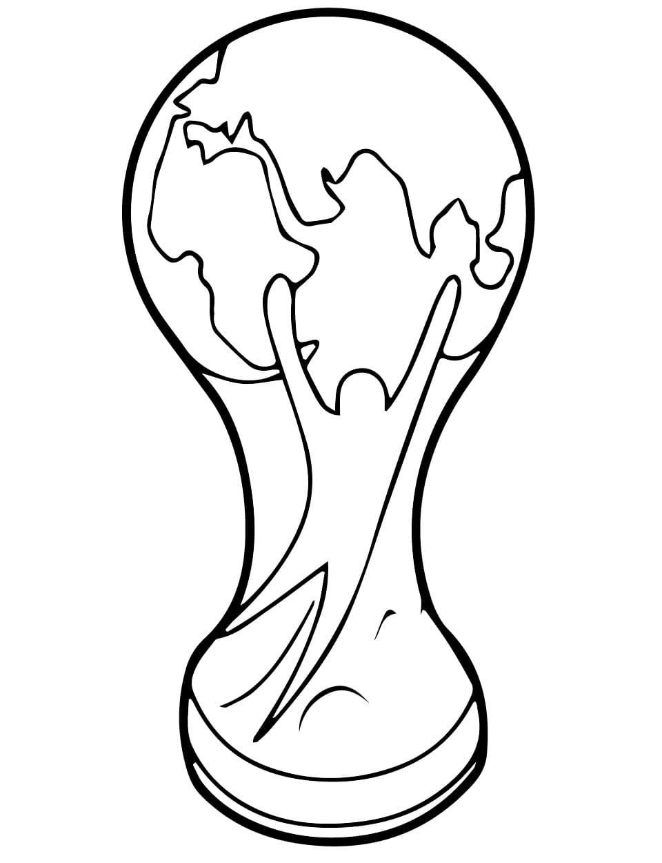 Desenho deTaça da Copa Grátis Para Crianças para colorir