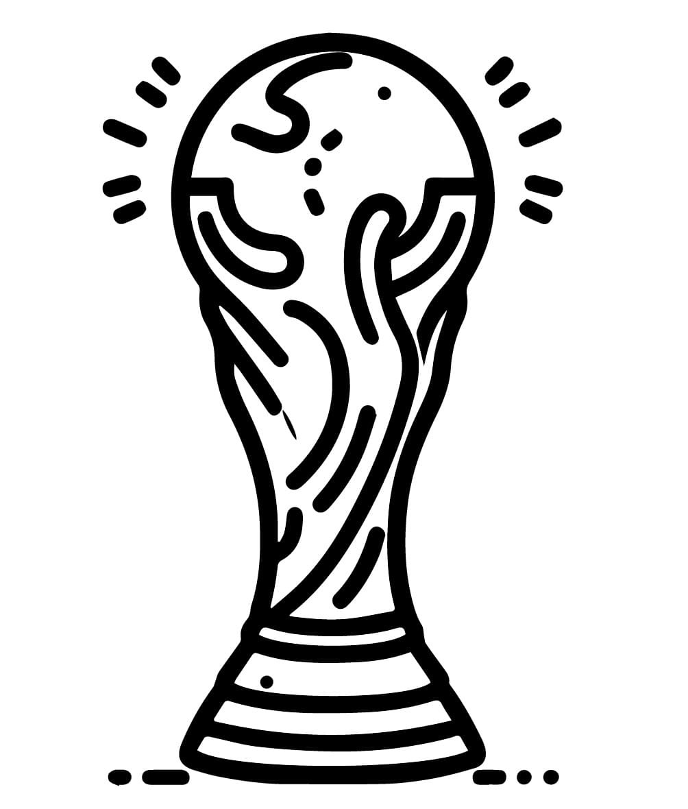 Desenho deTaça da Copa Imprimível para colorir