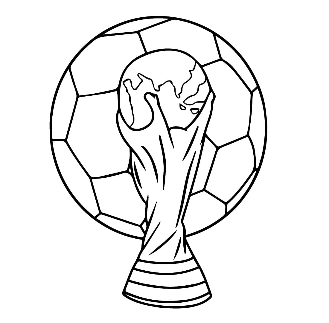 Desenho deTaça da Copa Para Crianças para colorir