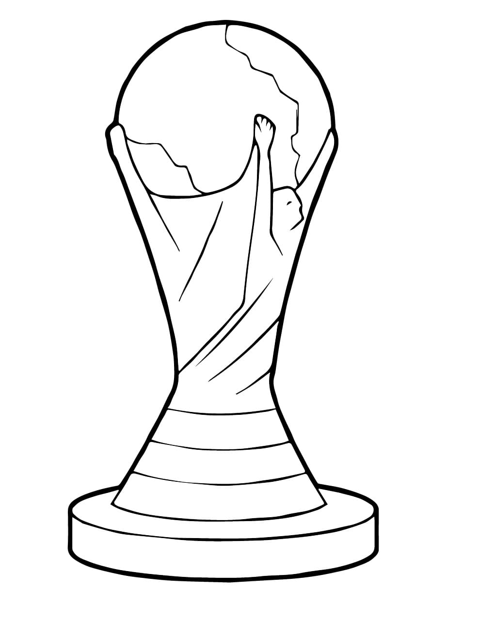 Desenho deTaça da Copa Simples para colorir