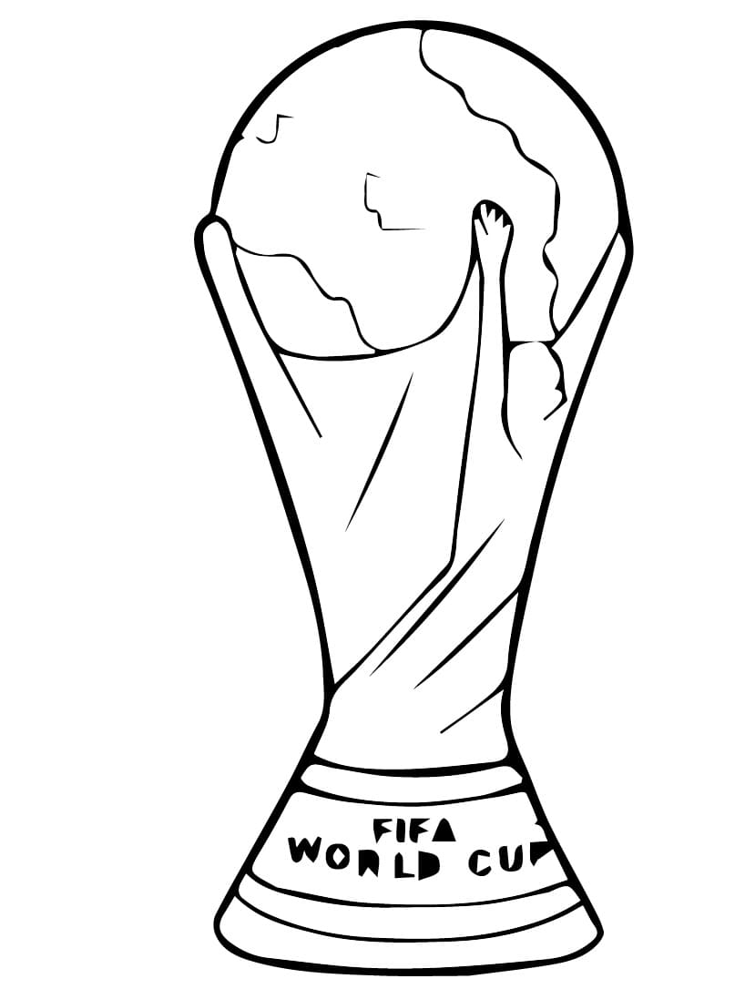 Desenho deTaça da Copa do Mundo Fifa para colorir