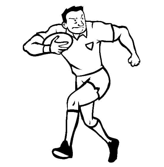 Desenho deUm Jogador de Rugby para colorir