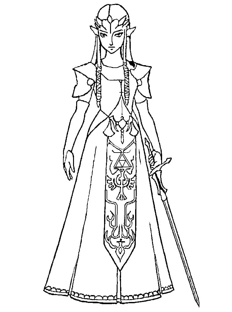 Desenho deA Lenda de Zelda 6 para colorir