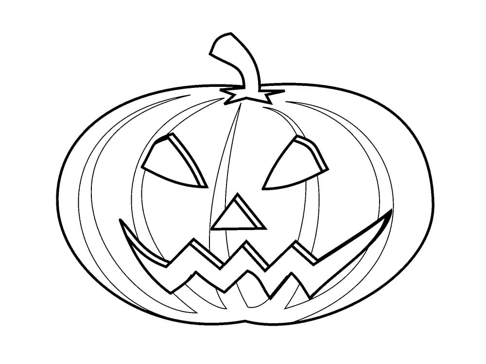 Desenho deAbóbora de Halloween 1 para colorir