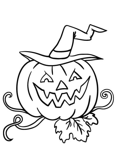 Desenho deAbóbora de Halloween 3 para colorir