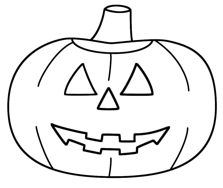 Desenho deAbóbora de Halloween 5 para colorir