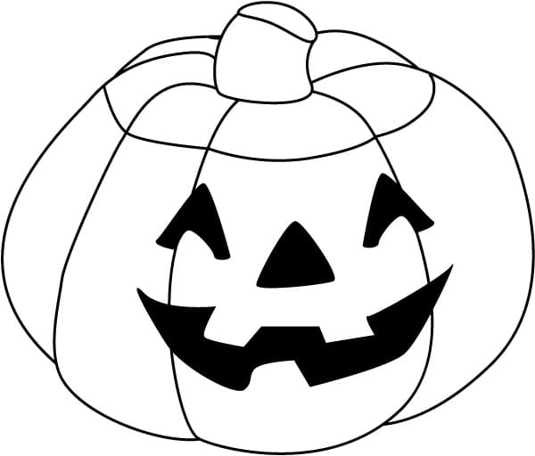 Desenho deAbóbora de Halloween 6 para colorir