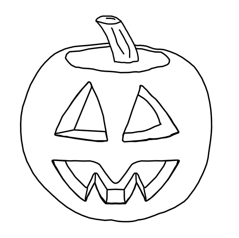 Desenho deAbóbora de Halloween 8 para colorir