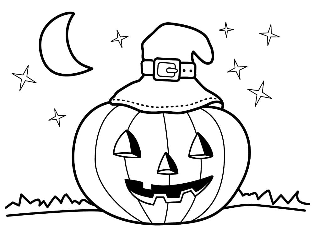 Desenho deAbóbora de Halloween para colorir