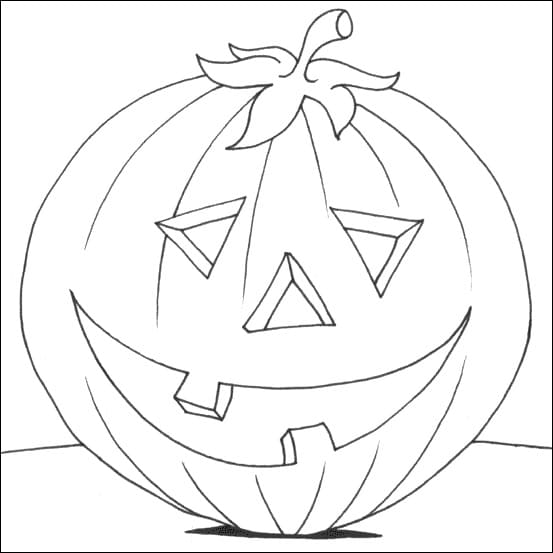 Desenho deAbóbora de Halloween Para Crianças para colorir