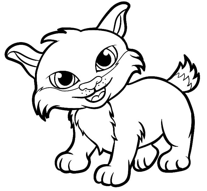 Desenho deAdorável Lince para colorir