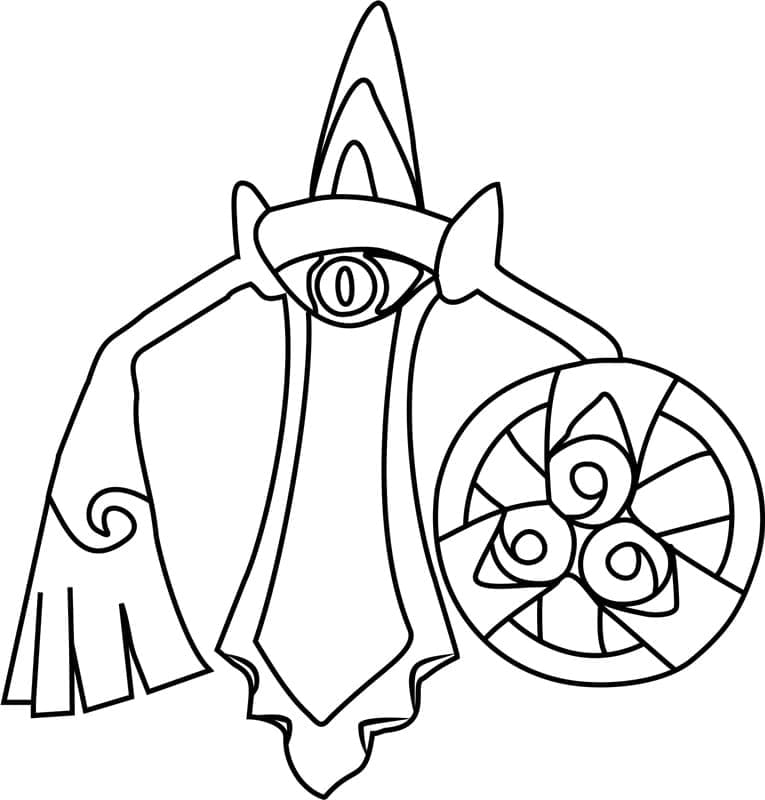 Desenho deAegislash Pokemon para colorir