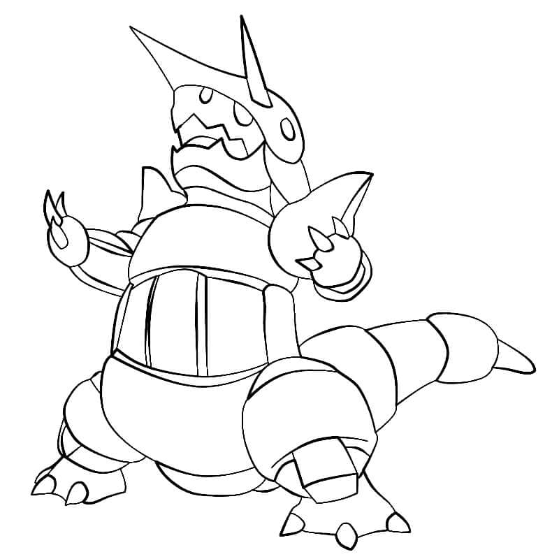 Desenho deAggron Pokemon para colorir