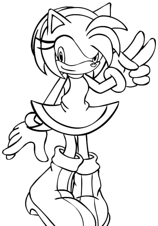 Desenho deAmy Rose 4 para colorir