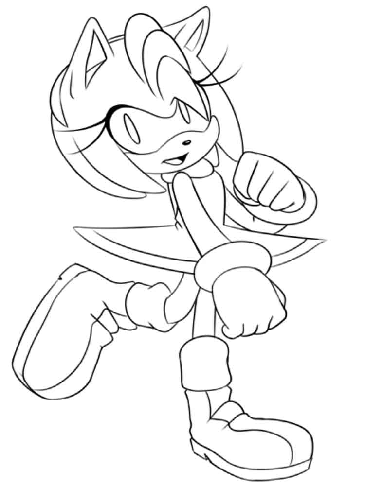 Desenho de Amy Rose 5 para colorir