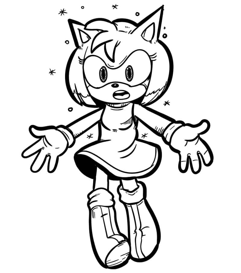 Desenho deAmy Rose 8 para colorir