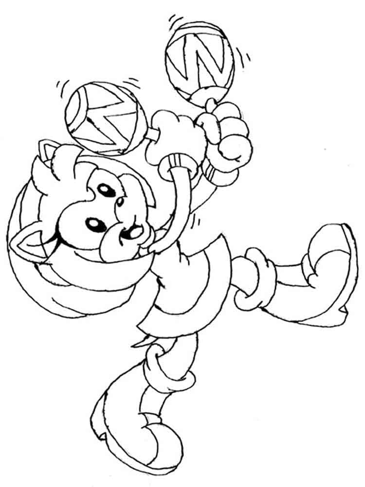 Desenho de Amy Rose Engraçada para colorir