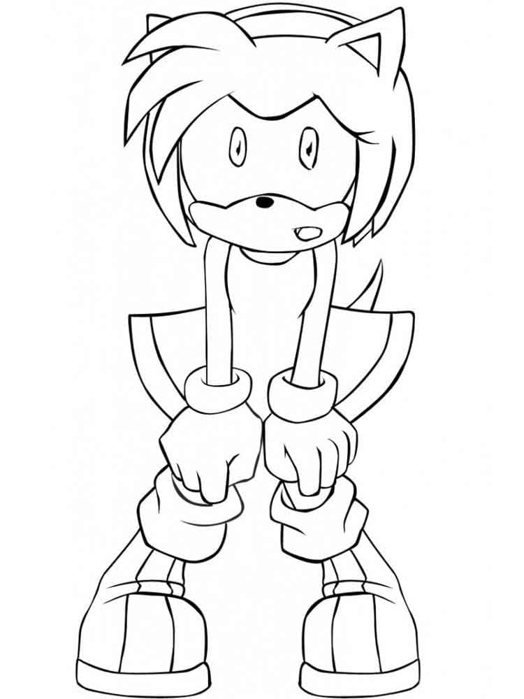 Desenho deAmy Rose Triste para colorir