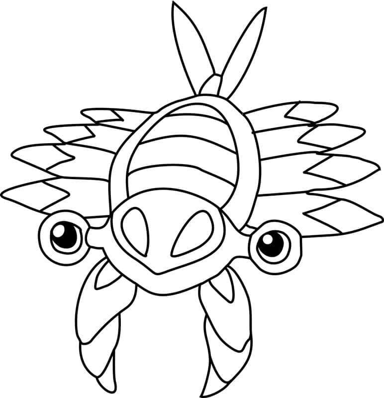 Desenho deAnorith Pokemon para colorir