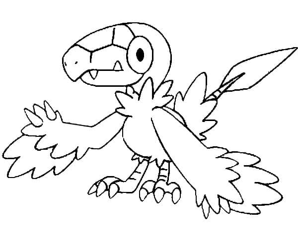 Desenho deArchen Pokemon para colorir