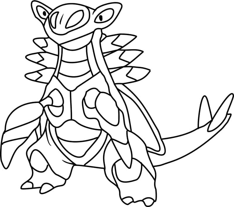 Desenho deArmaldo Pokemon para colorir