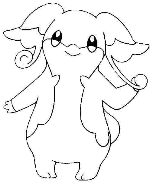 Desenho deAudino Pokemon para colorir