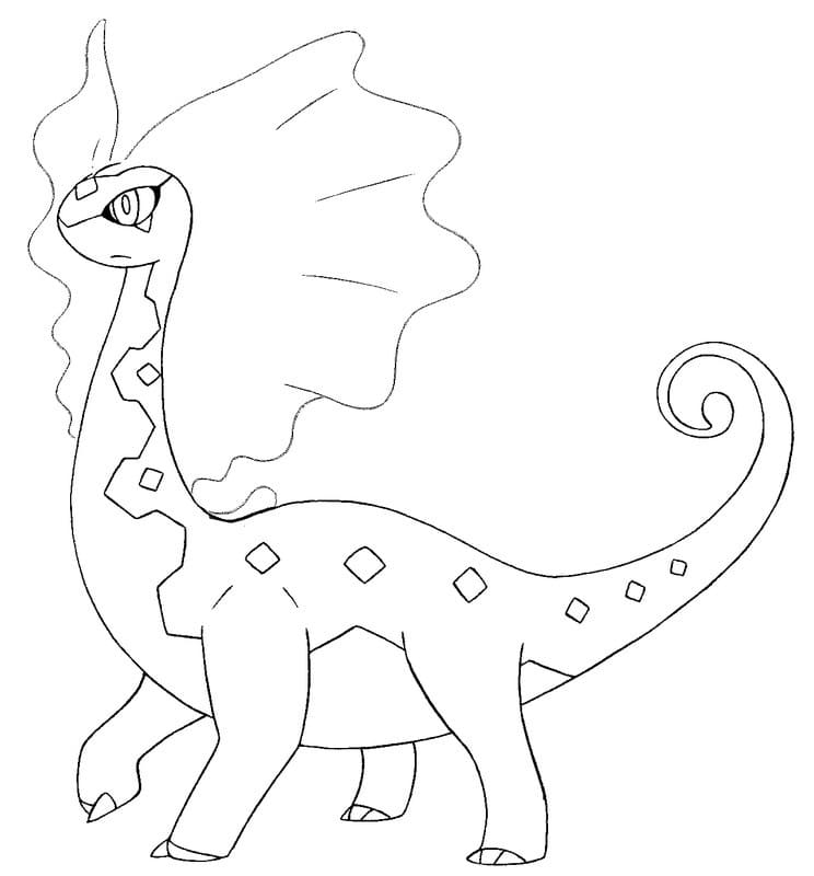 Desenho deAurorus Pokemon para colorir