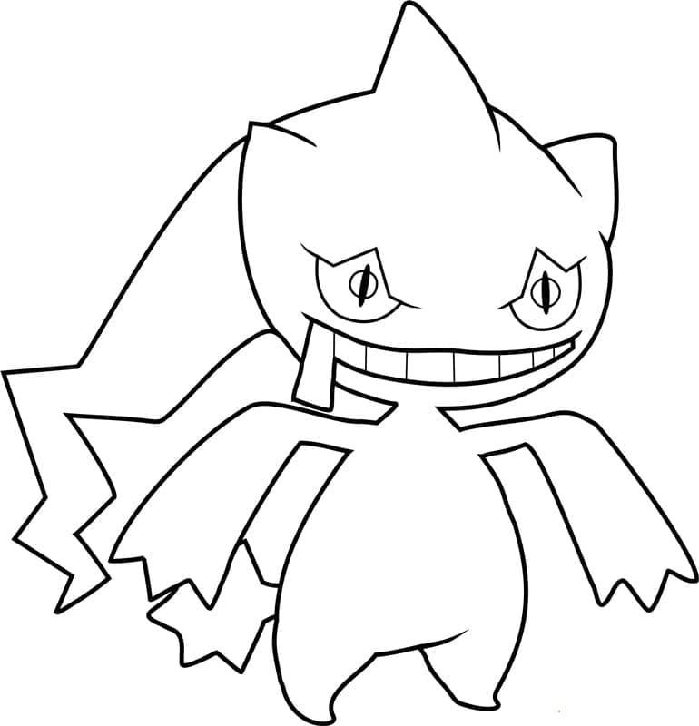 Desenho deBanette Pokemon para colorir