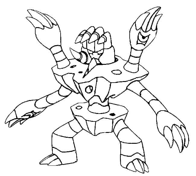 Desenho deBarbaracle Pokemon para colorir