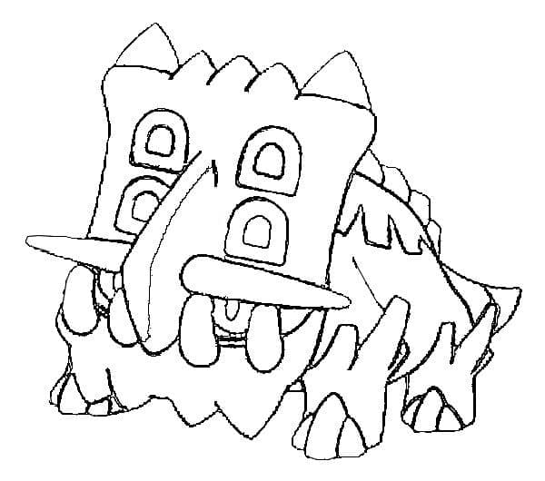 Desenho deBastiodon Pokemon para colorir