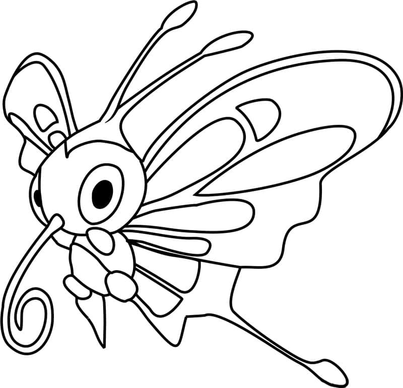 Desenho deBeautifly Pokemon para colorir