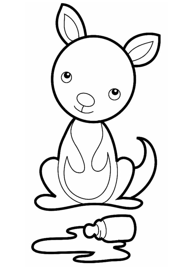 Desenho deBebê Canguru para colorir