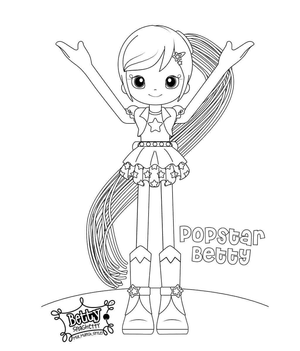 Desenho deBetty Spaghetty 4 para colorir