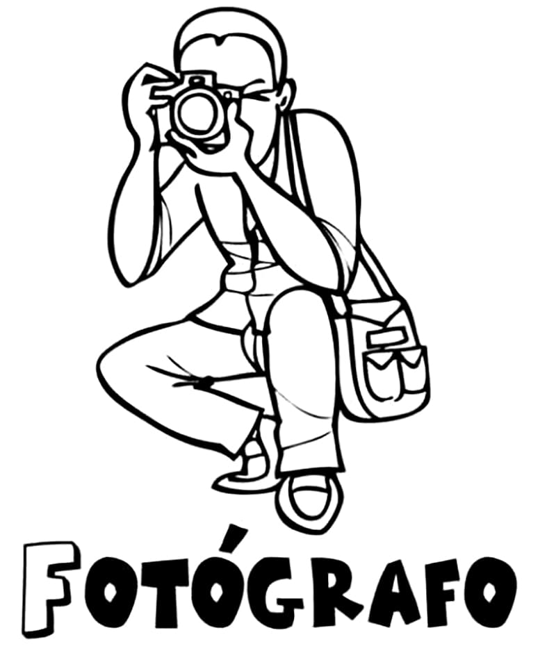 Desenhos de Fotógrafo para colorir