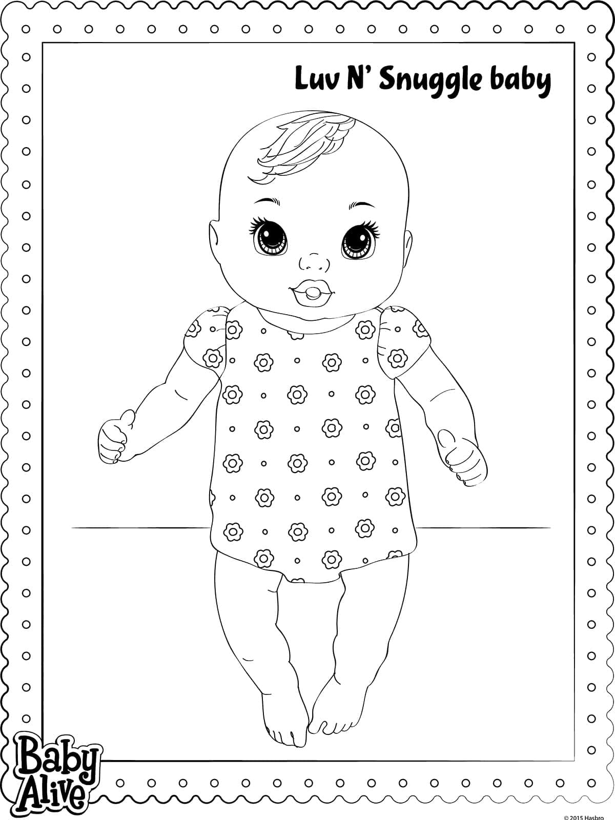 Desenho deBoneca Baby Alive 1 para colorir