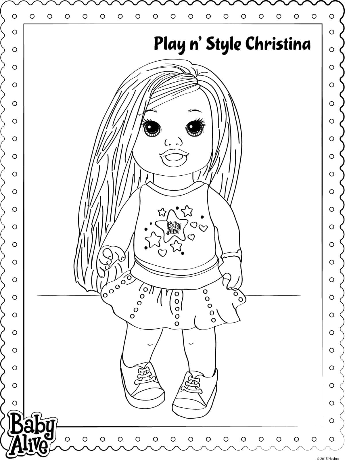 Desenho deBoneca Baby Alive 2 para colorir