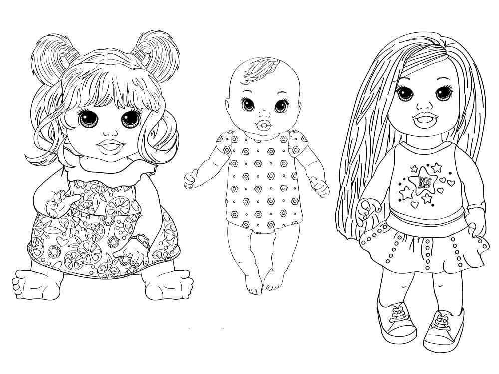 Desenho deBoneca Baby Alive 4 para colorir