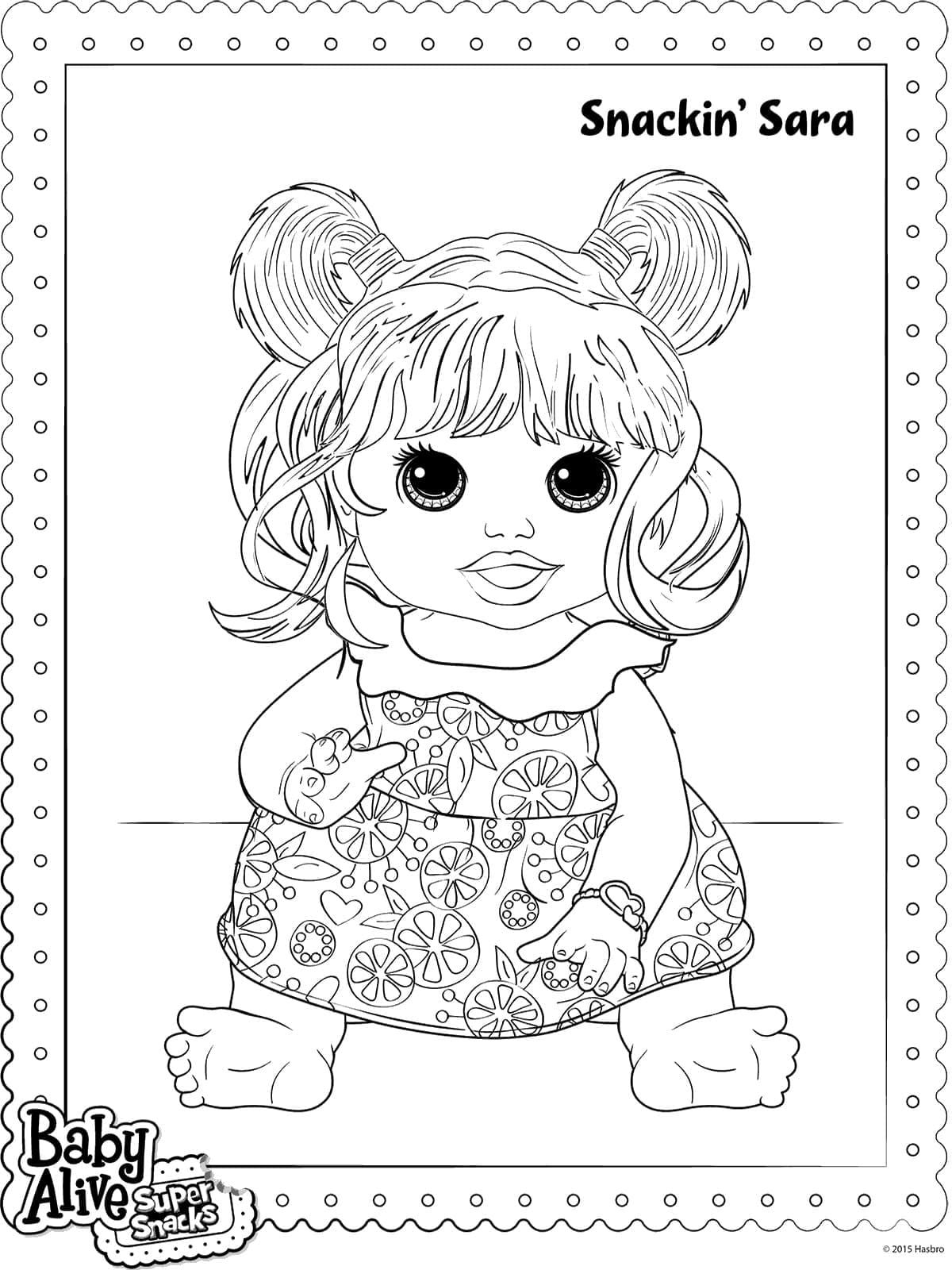 Desenho deBoneca Baby Alive 5 para colorir