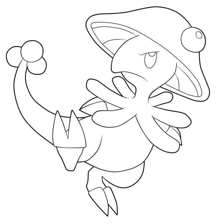 Desenho deBreloom Pokemon para colorir