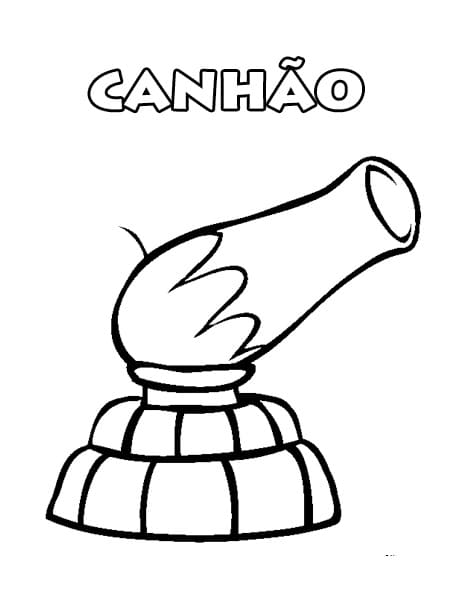 Desenho deCanhão de Circo para colorir