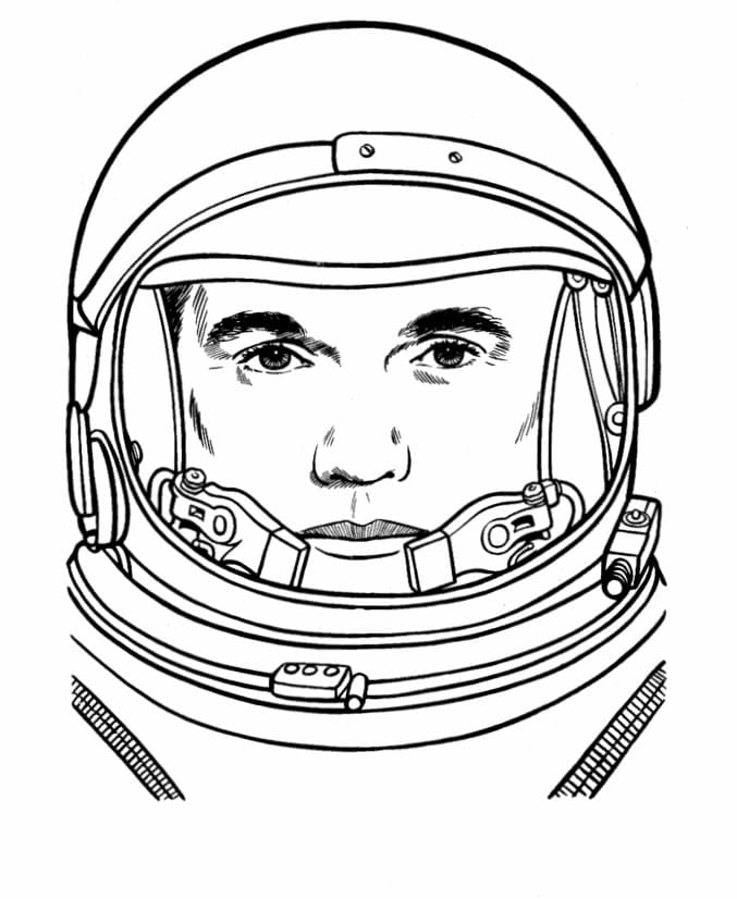 Desenho deCapacete de Astronauta para colorir