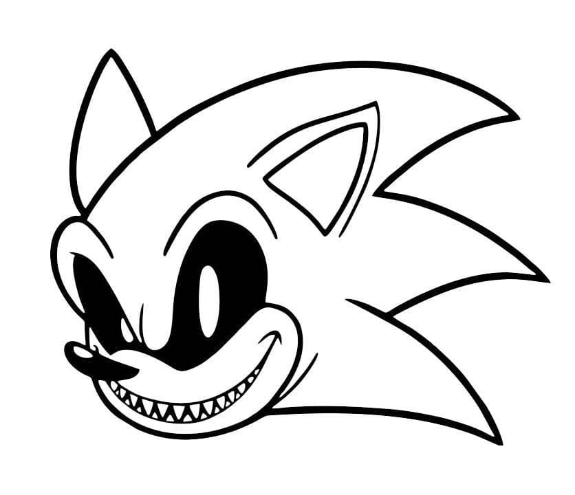 Desenho deCara de Sonic Exe para colorir