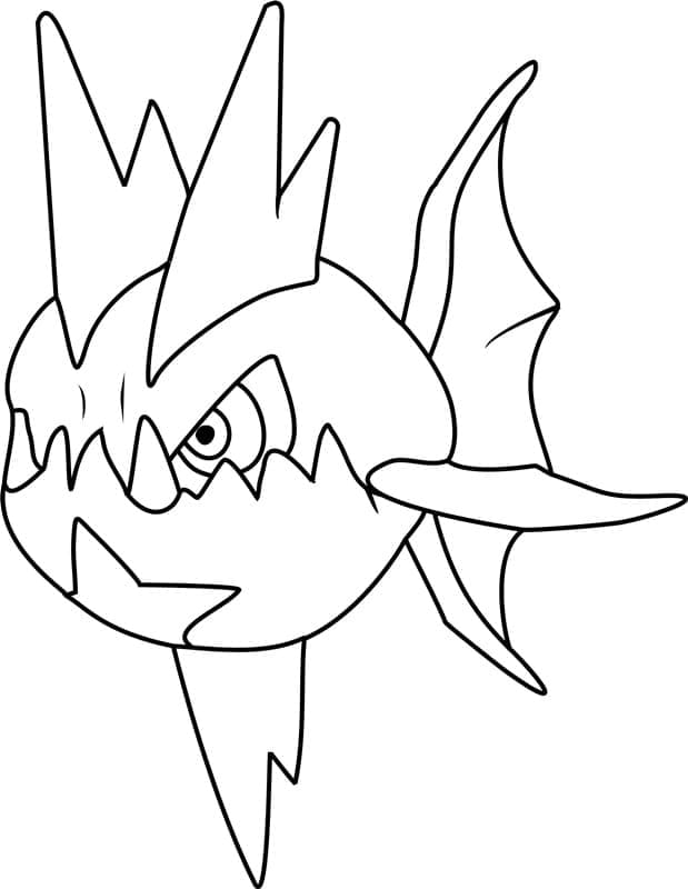 Desenho deCarvanha Pokemon para colorir