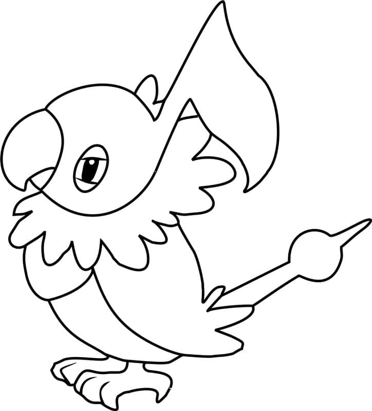 Desenho deChatot Pokemon para colorir