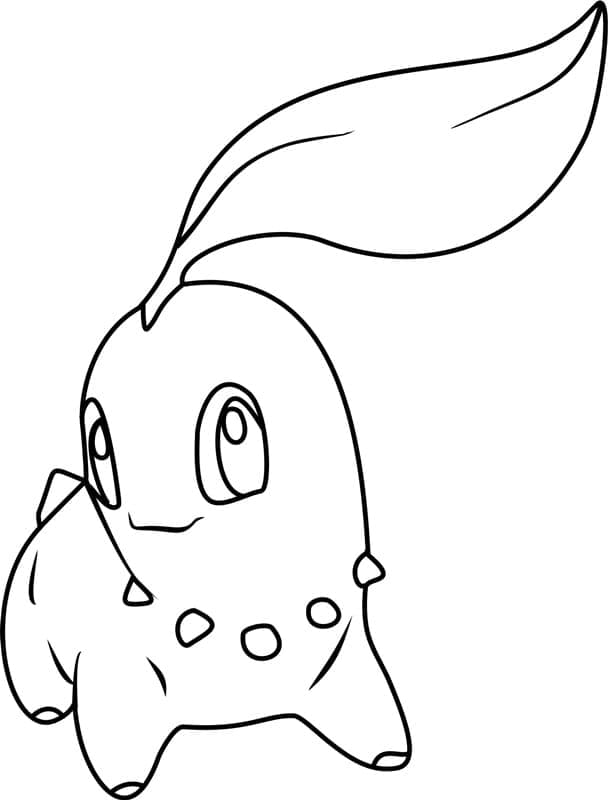 Desenho deChikorita Pokemon para colorir