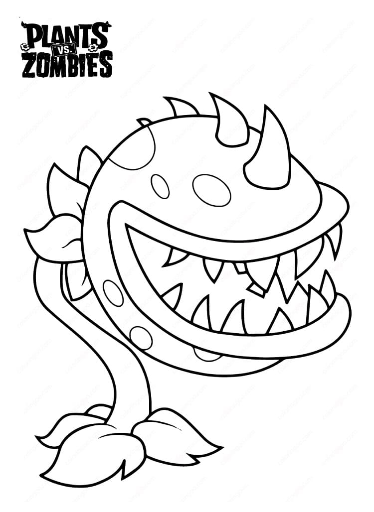 Desenho deChomper de Plants vs Zombies para colorir