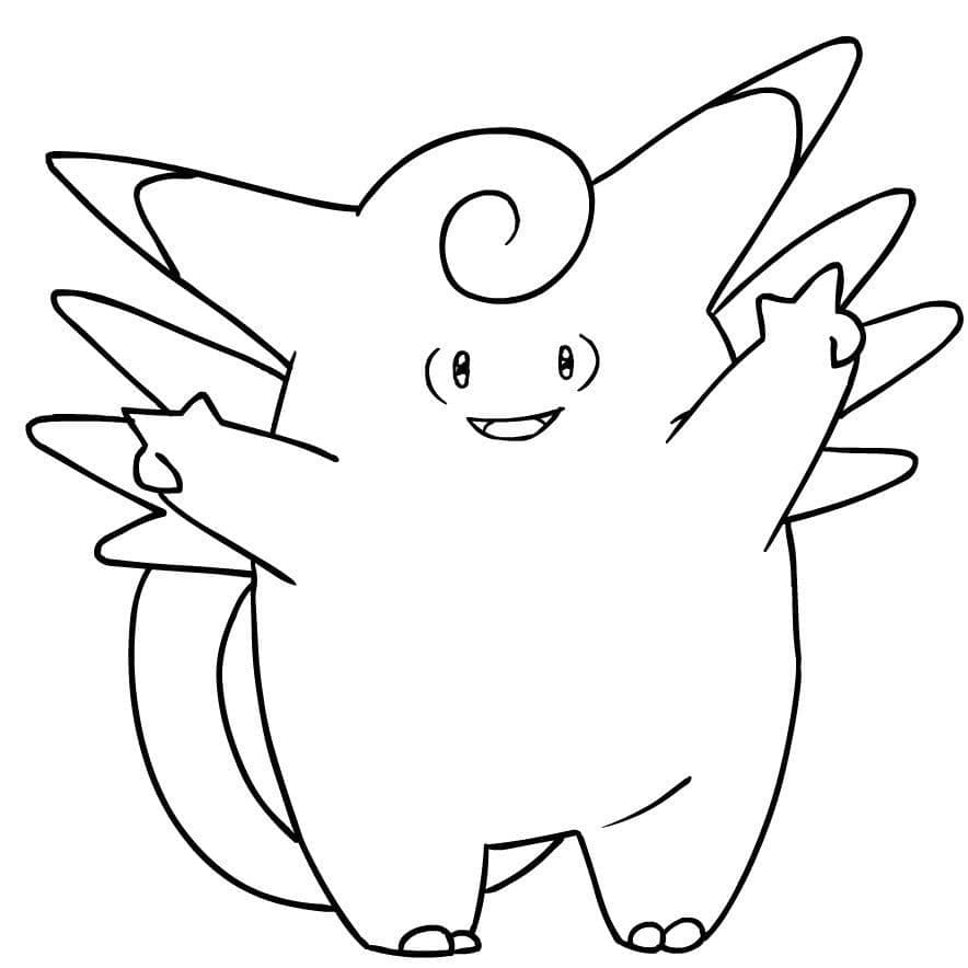 Desenho deClefable Pokemon para colorir