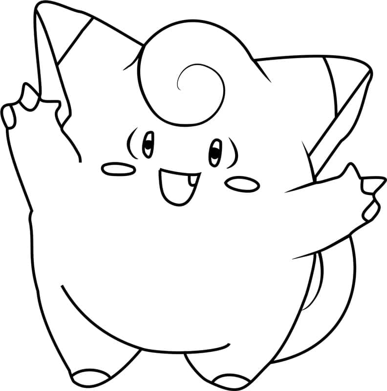 Desenho deClefairy Pokemon para colorir