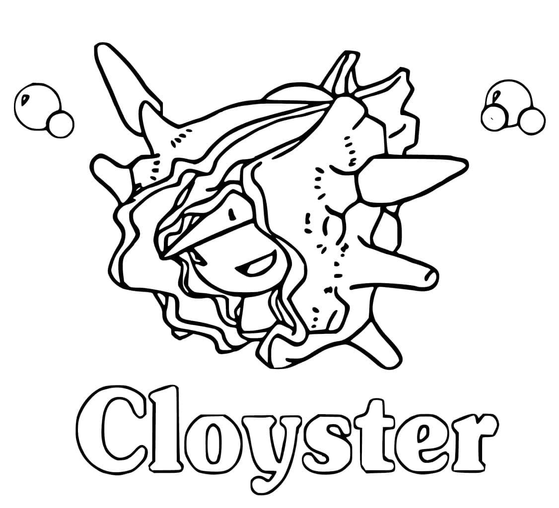 Desenho deCloyster Pokemon para colorir